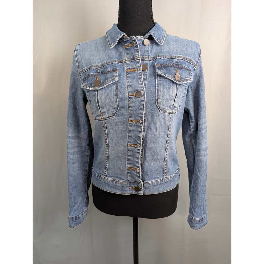 Kut From The Kloth Amelia Jacket Women Size S Light Wash Blue Excellent - Picture 2 of 9
